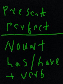 In this tense we have used past participle form of verb